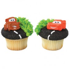 Cars Mater & McQueen Cupcake Rings