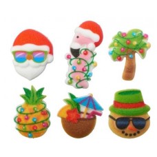 Tropical Christmas Sugar Decor Assortment