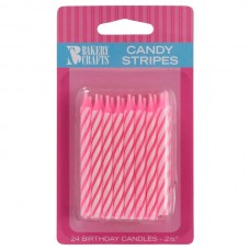 Pink Candy Spiral Stipe Candle