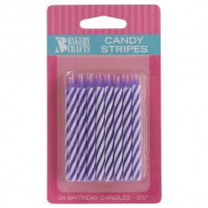 Purple Candy Spiral Stripe Candle