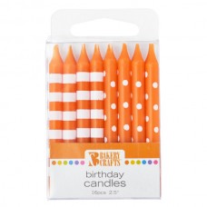 Orange Stripes and Dots Candle