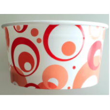 Compostable and Biodegradable Red Ice Cream Cups - 170cc