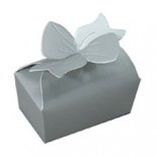 2 Chocolate Silver Bow Box #1847