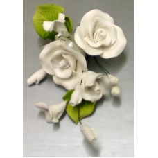 Small Tea Rose Sprays - White