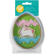 Egg and Mini Bunny Set of 2 Cookie Cutters