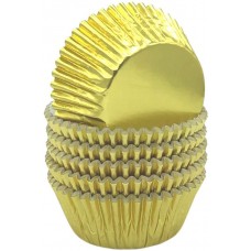 Mini Cupcake Liner Metallic Light Gold