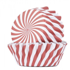 Candy Cane Foil Lined Cupcake Wrappers