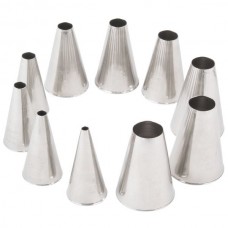 10 Plain Piping Tip Decorating Set